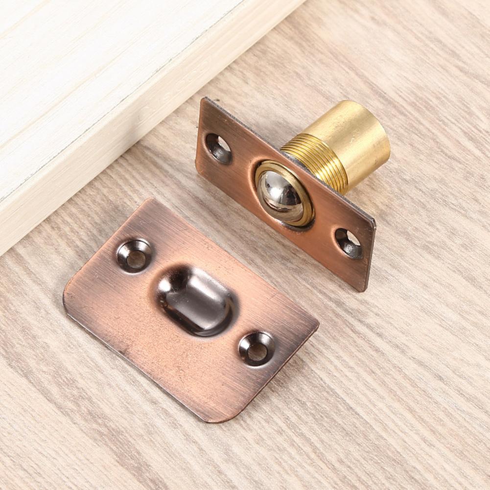 Adjustable Spring Ball Catch Latch for Wooden Cabinet Doors Made of Stainless Steel and Copper for Reliable Door Locking