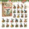 Holiday Countdown Calendar 2026 Hummingbird Advent Calendar, 24-Day Acrylic Ornament Set with Bird Figure Decoration for Home Countdown, Christmas