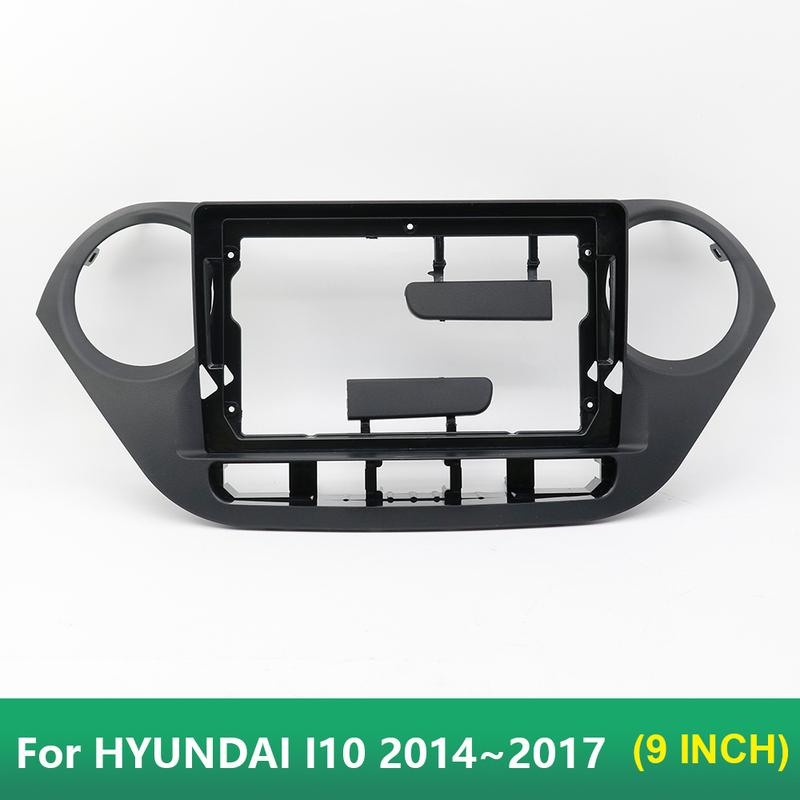 2 Din 9 Inch Car Radio Installation Plastic Fascia Panel Frame and Cable for HYUNDAI I10 2014~2017 Dash Mount Kit