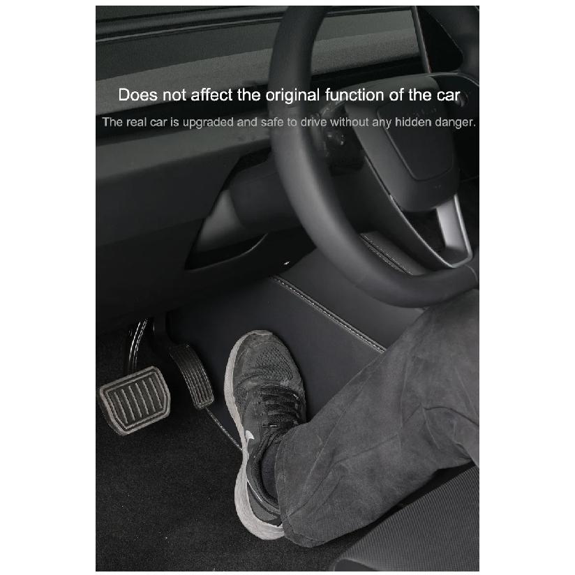 For Tesla Model 3 Highland Central Control Side Defense Kick Pad Nappa Leather Model Y 2023 Right Rudder Protective Foot Pad