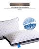 Hotel Quality High and Low Pillows - Durable, Neck Supportive Pillow Inserts for Home, Dormitory, or B&B Use
