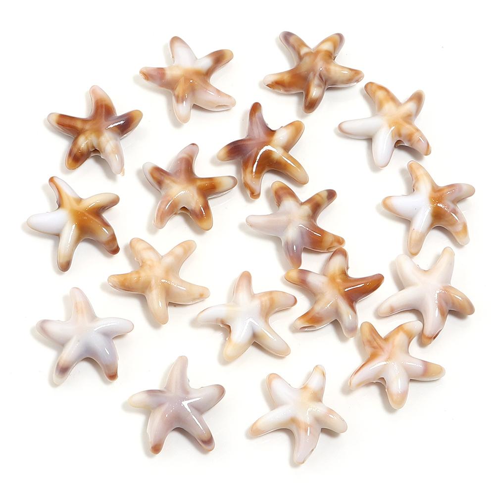 10-100pcs Natural Shell Acrylic Beads Ocean Light Brown  Seashell Pendants For Jewelry Making DIY Bracelets Keychain Accessories