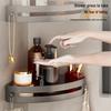 Nail-Free Wall-Mounted Bathroom Storage Shelf and Organizer