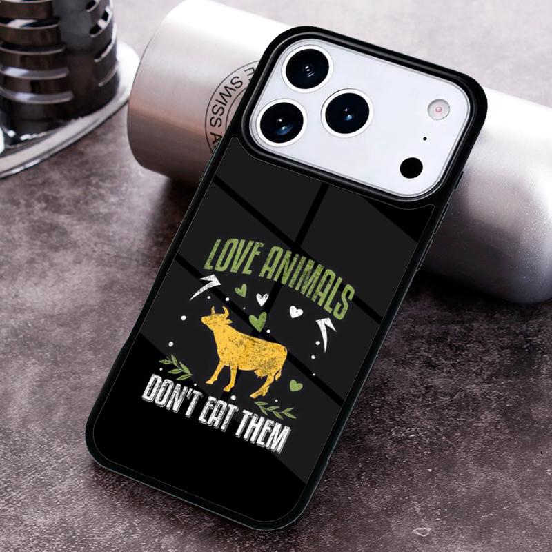 

VEGAN FOOD QUOTES ANIMAL LOVE VEGGIE Phone Case For iPhone 17,16e,15,14,13,12,11,Mini,Pro,MAX soft Silicone Cover iPhone 15 Plus