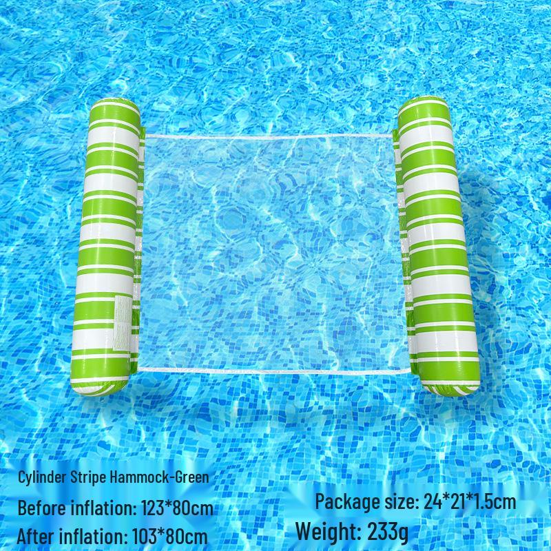 Tumbona Flotante Inflable Plegable Transfronteriza con Respaldo y Malla