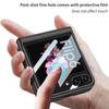 Funda rígida de PC con bisagra magnética para Samsung Galaxy Z Flip 6, 5 y 4, a prueba de golpes y con protector de pantalla pequeño.