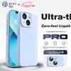 DIVI Zero-Feel Liquid Silicone Case for iPhone 13, Full Coverage Shockproof Anti-Scratch Skin-Friendly Ultra-Thin Blue