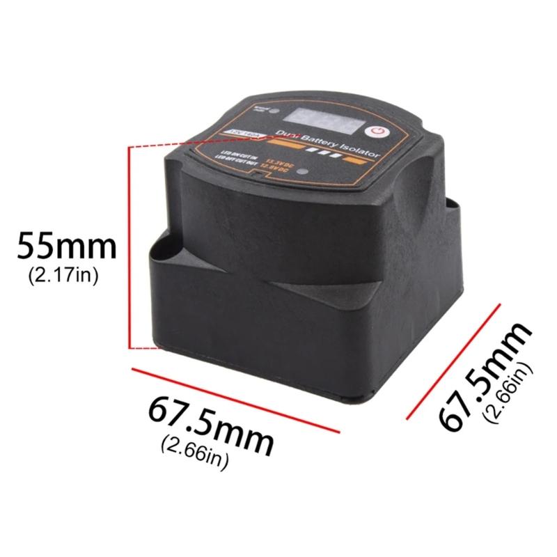 Waterproof Car Relays Voltage Setting 12V 140A Double Battery Isolator Digital Voltage Sensitive Relays LCD Display