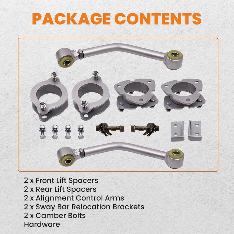 Front Rear 2" Leveling Lift Kit Alignment Fit Jeep Compass Patriot MK 2007-2017