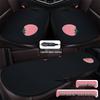 Cartoon Doll Style Heated Car Seat Cushion Set - Three Pieces for Winter Comfort