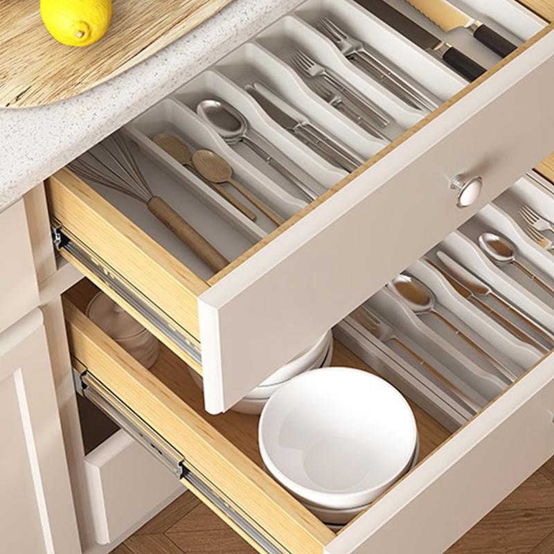 Silverware Drawer Organizer Expandable Utensil Tray For Kitchen Adjustable Flatware And Cutlery Holder Black Cutlery Organiser