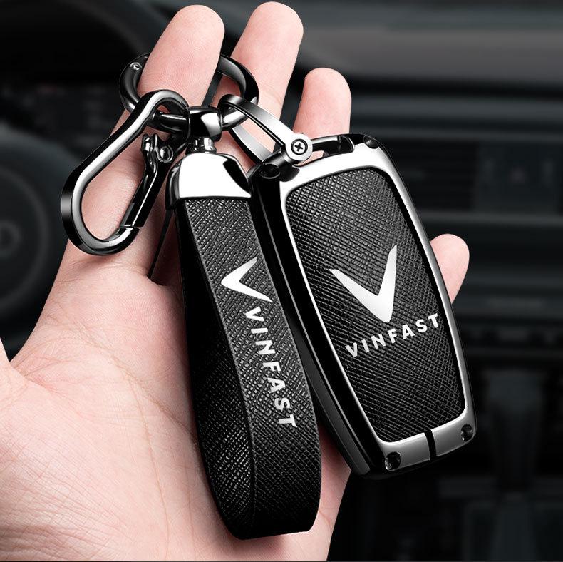Vinfast Vietnam Car Key Case for Zhonghua V5/VF8 VF3/5/9 - Premium Bag with Buckle for Men