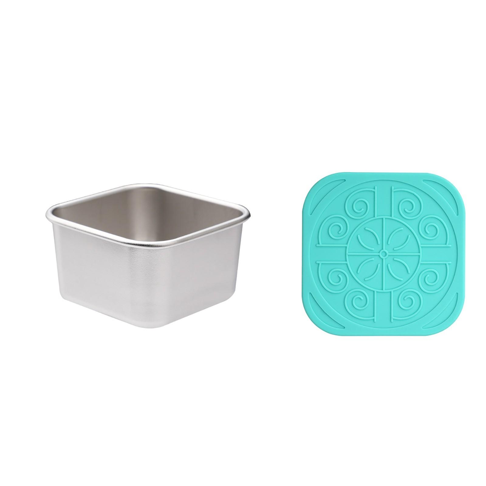 Контейнер для заправки на вынос, 60 мл, маленькая чашка из нержавеющей стали с герметичной силиконовой крышкой, подходит для ланч-боксов, пикников и путешествий One Size