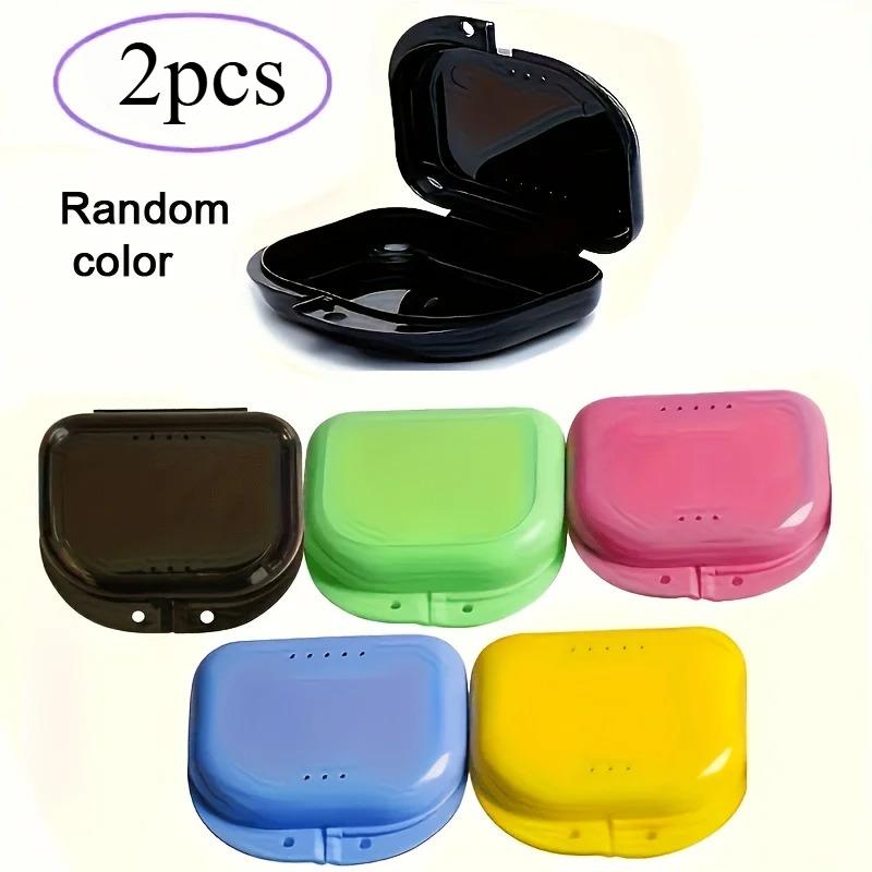 

2pcs Denture Case, Denture Case with Vent Hole, Portable Retainer Case with Safety Seal Lid, Perfect for Travel and Everyday Use
