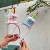 Band Pink Photo Props Hair Hoop Birthday Cake Headband Happy Birthday Headband Birthday Decoration