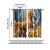 2 Pcs, Filtering Curtains (excluding Rods, Non-movable, Without Batteries) Colorful Horse (3) for Use In Bedrooms and Living