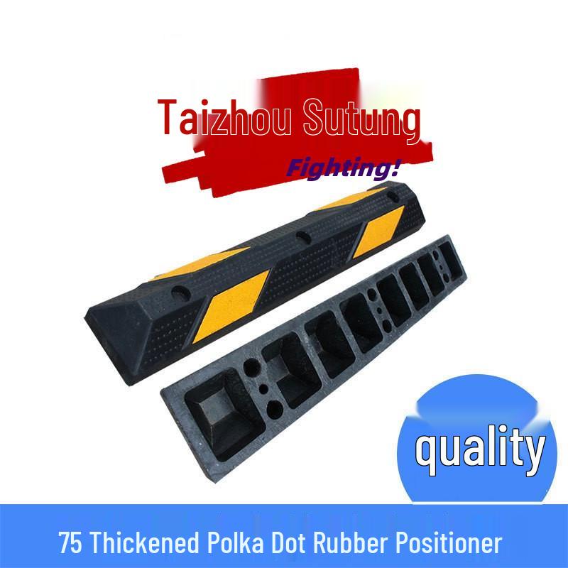 1m Durable Rubber-Plastic Parking Stopper – Anti-Collision Wheel Positioner