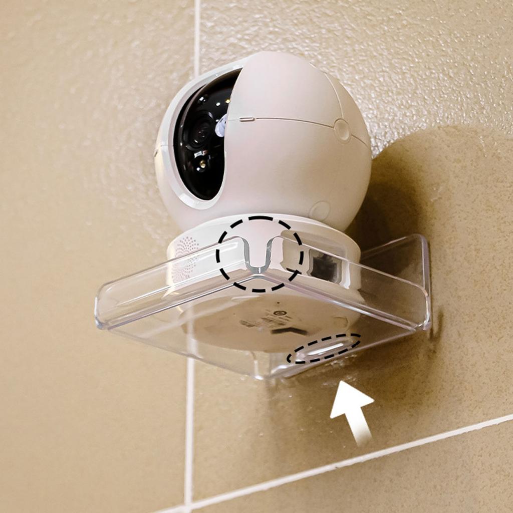 2pcs Adhesive Acrylic Shelf Wall Mount Shelves Floating Storage Rack No Drill Display Stand Bathroom Kitchen Organizers