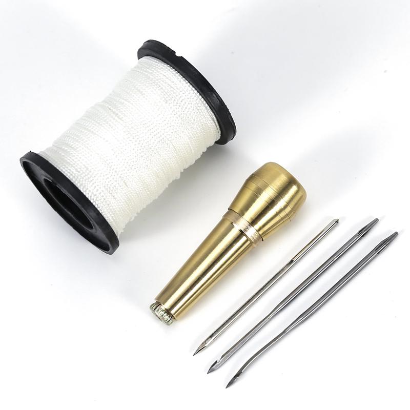 Shoe Repair Awl Set: Leather Punch, Hand Sewing Needles, and Thread