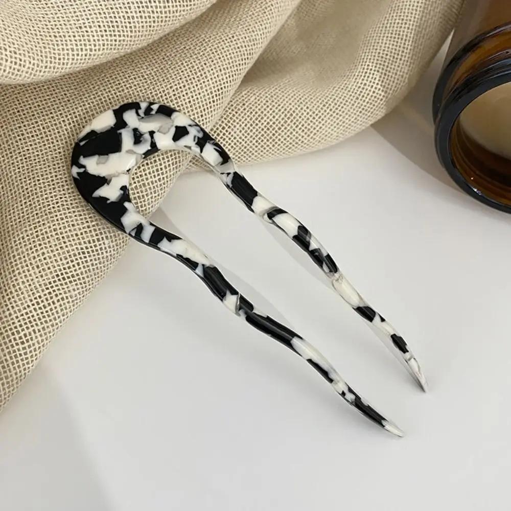 New Creative Design Hair Fork U-Shaped Hair Sticks Hairpins Resin Hair Styling Tools Hair Accessory Easy To Use