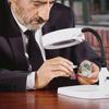 Multifarious Hand Desktop Magnifier Stand with LED Light Welding Illuminated Magnifying Glass Clip Clamp Helping for Crafting Cl