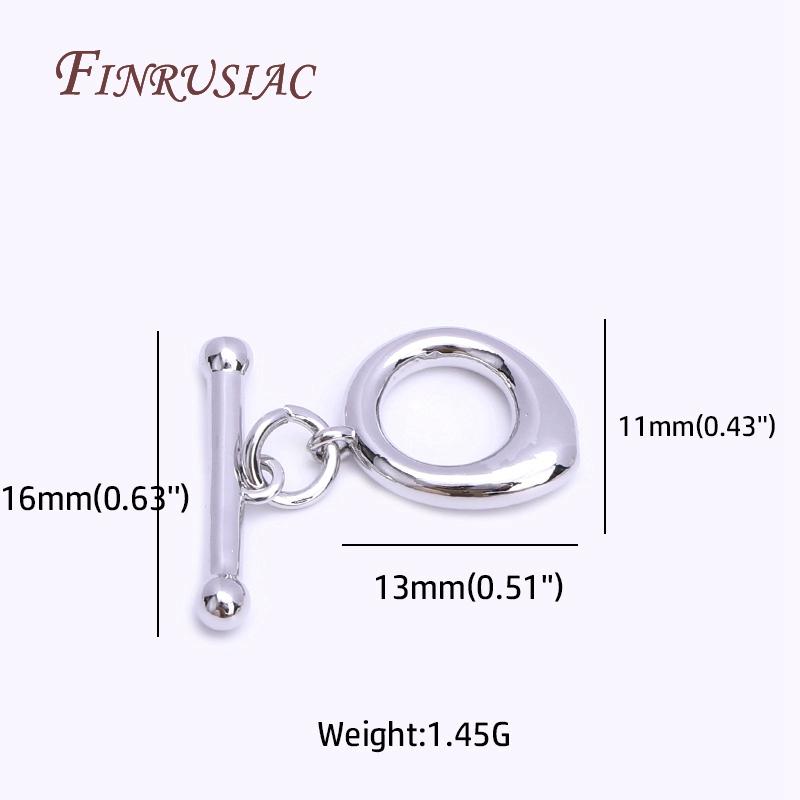 18K Real Gold Plated Fashion Droplet OT Clasp For Necklace Bracelets Crafts Supplies,Dainty Brass Toggle Clasp DIY Accessories