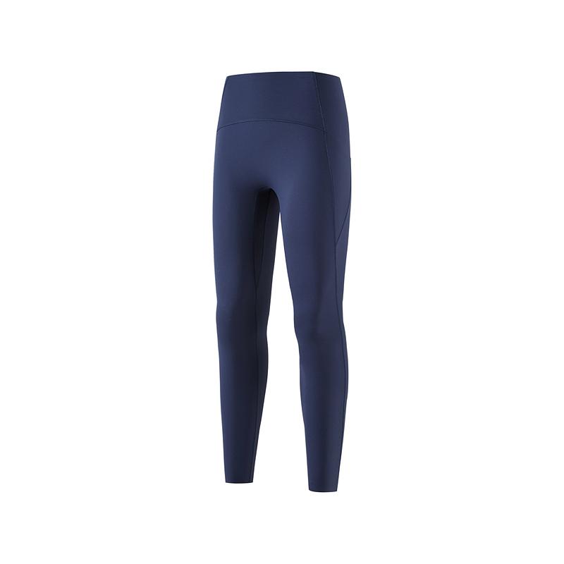 Skechers Godri Solid Color Simple Comfortable Nine-Point Knitted Sports Pants Women bottoms Deep-Navy P125W067-0012 S