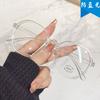 New anti-blue mobile phone glasses polygonal eye frame elegant mother Internet celebrity reading glasses