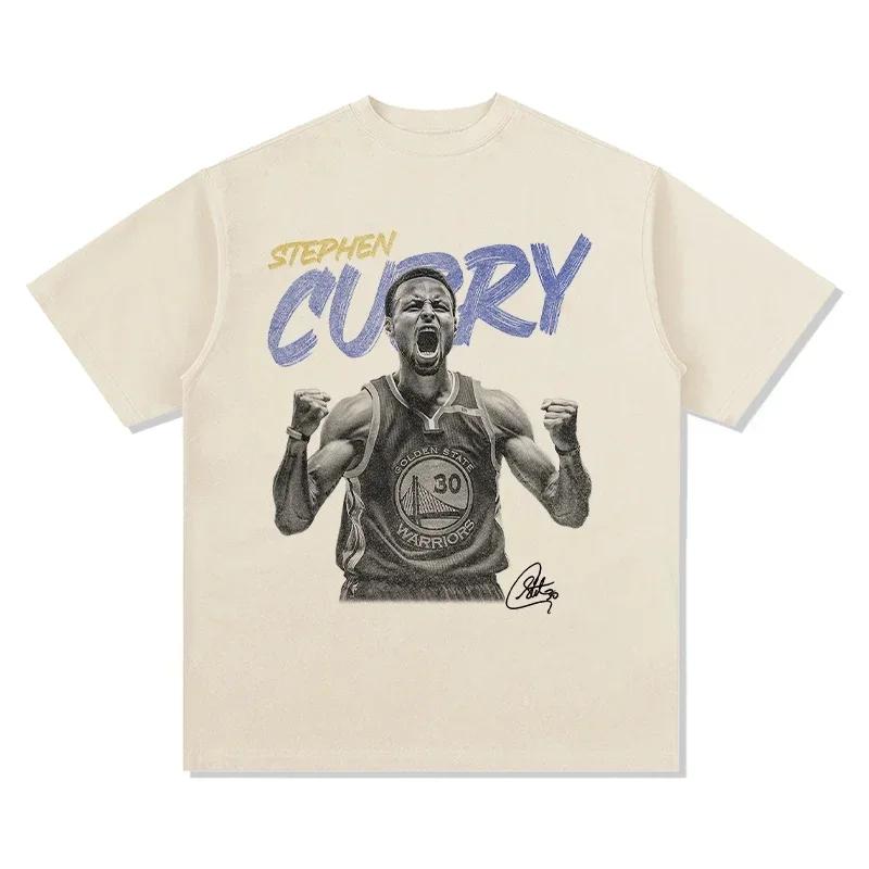 ZX TEE NBA star portrait short sleeved T-shirt  Printed Short Sleeve T-shirt Men Distress American Women Tshirt 2025