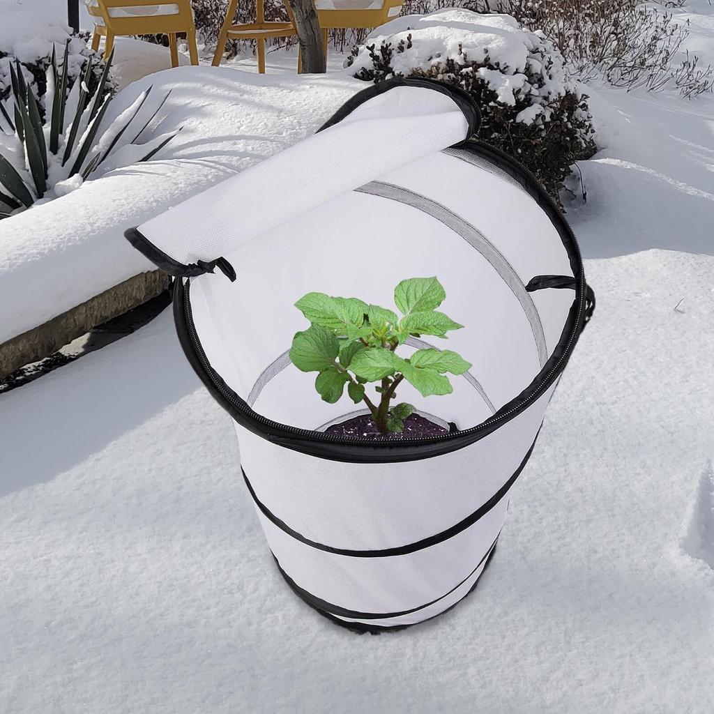 Frost Blankets For Outdoor Plants PopUp Winter Frost Plant Cover Round Garden Plant Frost Protection Tent For Greenhouse