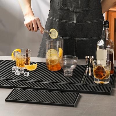Bar Mat Anti-slip PVC Cafe Bar Mats Home Cup Mat Waterproof Heat Resistant Durable Drain Bar Service Spill Mat for Home Bar Cafe