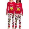Christmas Print Cute Family Set Pajamas, Home Clothes, Family Set Long Sleeve Top Pants Set