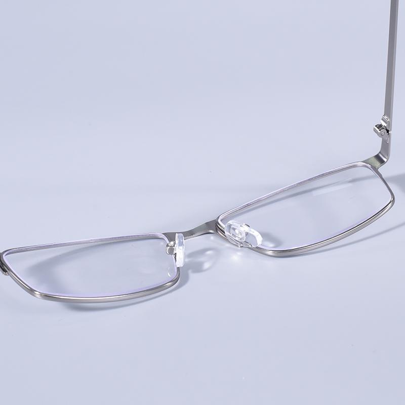Classic Business Reading Glasses For Men Alloy Frame Readers Eyewear Ultra Light Blue Light Blocking Lens Presbyopia Glasses+175