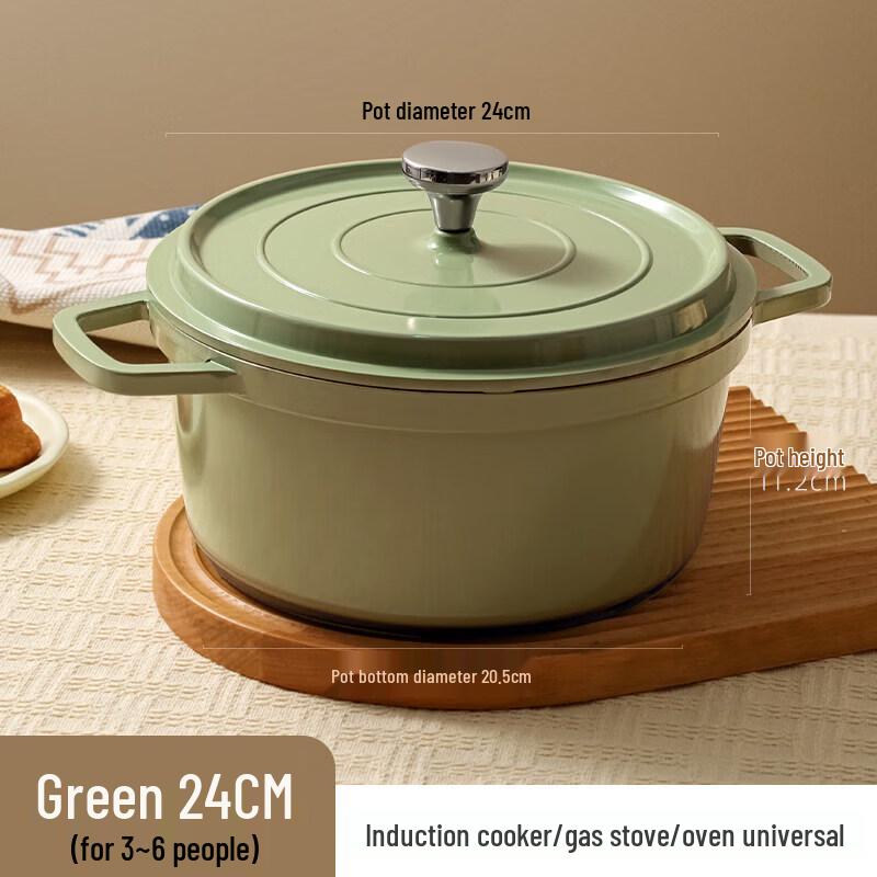 Qiwei Enamel Ceramic Induction Casserole Stew Pot