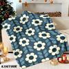 Retro Floral Harmony Winter Summer Flannel Blanket Throw Fleece Soft Fuzzy Plush Cozy Fleece Blankets for Sofa Ideal Gifts