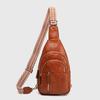 Vintage Patchwork Women's Chest Bag 2025 New Fashion Versatile Single Shoulder Crossbody Bag Travel Casual Commuter Chest Bag