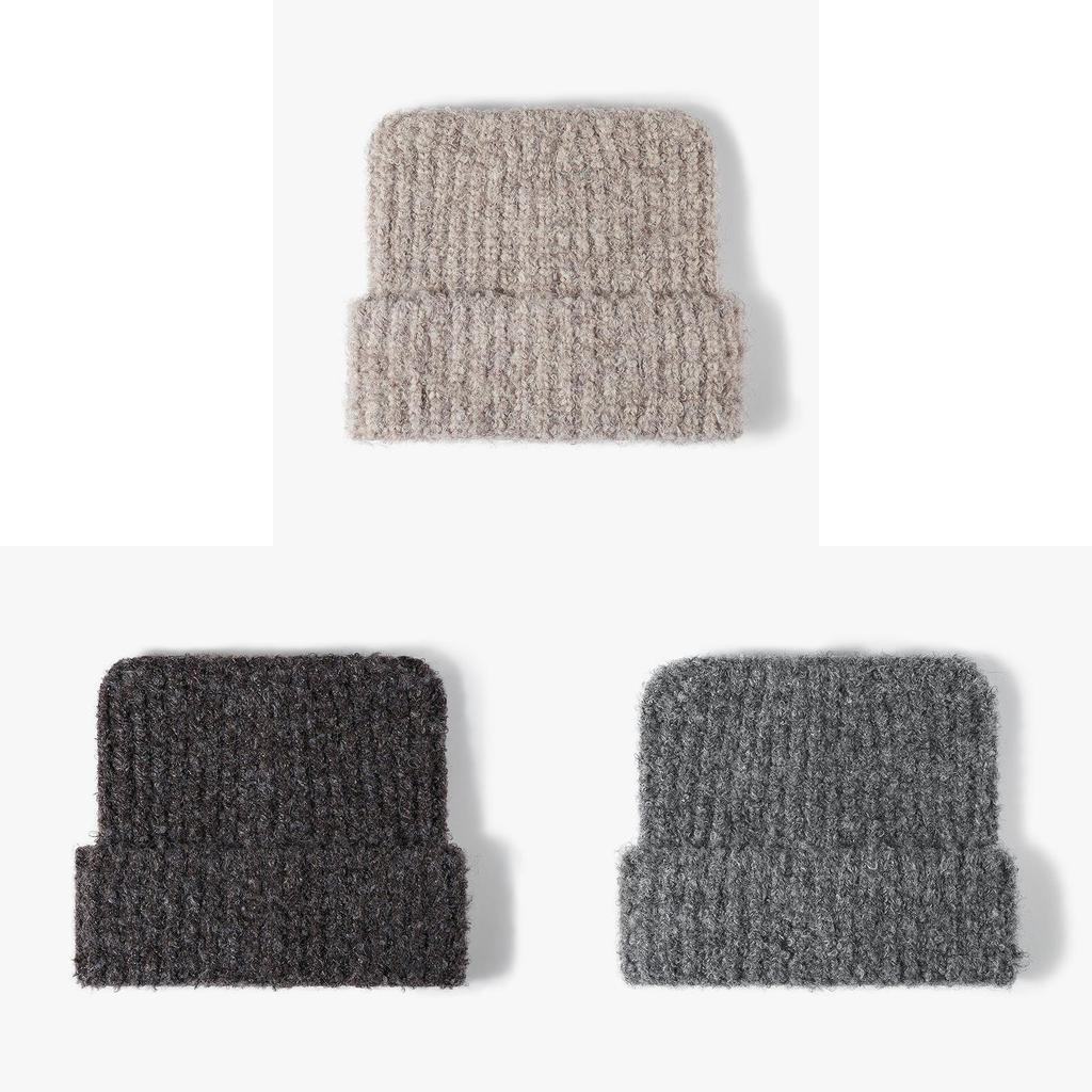 Wool Knit Beanie Hat For Women With Cat Ears Warm Breathable Windproof Winter Autumn