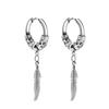 2PCStainless Steel Punk Men's Hoop Earrings For Women Hip Hop Totem Earring For Men Earrings Gothic Ear Stud Jewelry Party Gift