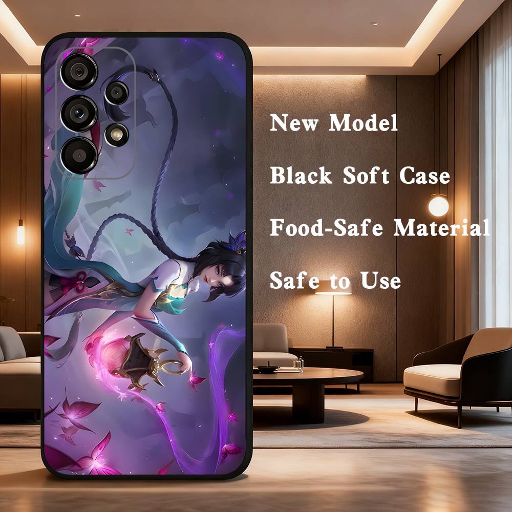 The game Honor of Kings Phone Case For Samsung Galaxy A73,31,32,72,41,53,52,71,22,5G,Note,J7,8,9 Soft Black Silicone Cover