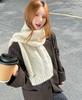High-grade quality alpaca wool knitted scarf women's winter solid color versatile warm high-grade wool scarf manufacturers wholesale