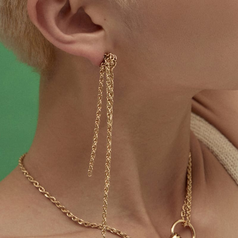 PANACHE CHASUNYOUNG Grab Your Eye Rope Chain Necklace Gold Color