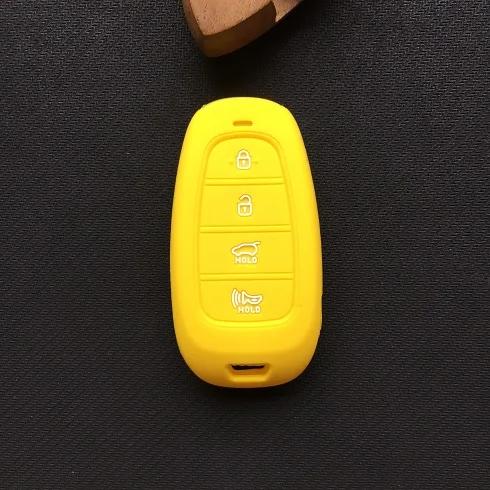 Silicone Car Key Cover Case For Hyundai New Shengda/Ge Rui Santa Fe Ix45 Car Key Cover 4 Button Porta Llaves Pared Casa
