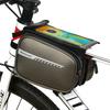 Waterproof Bicycle Phone Bag Bike Front Frame Top Tube Pack Cycling Pouch with 7inch Touch Screen Cellphone Case Mount Holder Bag