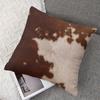 Brown White Cow square Jacquard Pillow Cover for Sofa Office Waist Cushion Cover Home Decorative Pillowcase