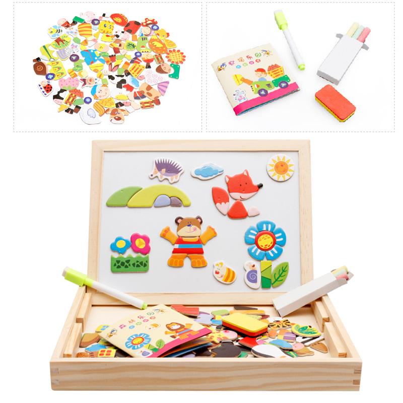 Children Multifunction Animal Puzzle Learning Education Toys For Kids Writing Magnetic Drawing Board Montessori Toy Kid Gift TMZ