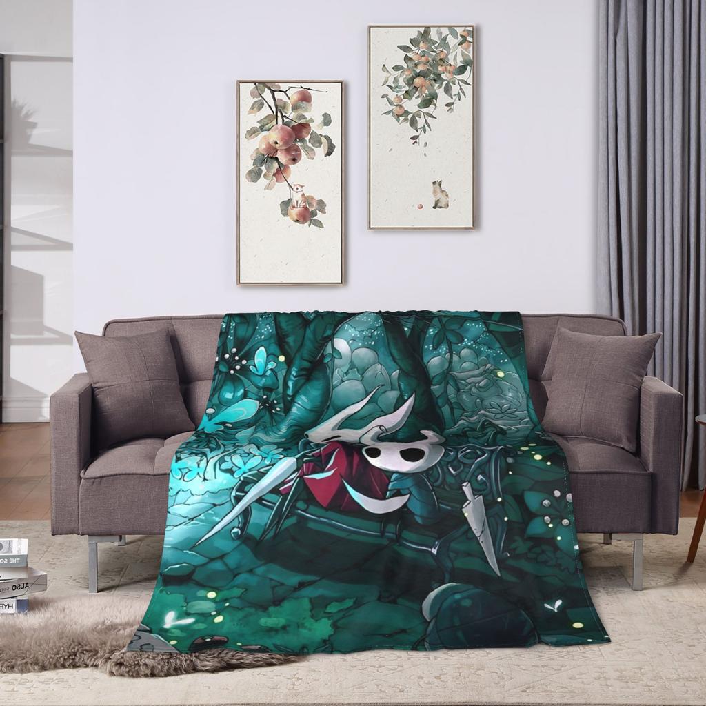 Hollow Knight Silksong Blanket Flannel Autumn/Winter Multi-function Super Warm Throw Blanket for Sofa Couch Plush Thin Quilt