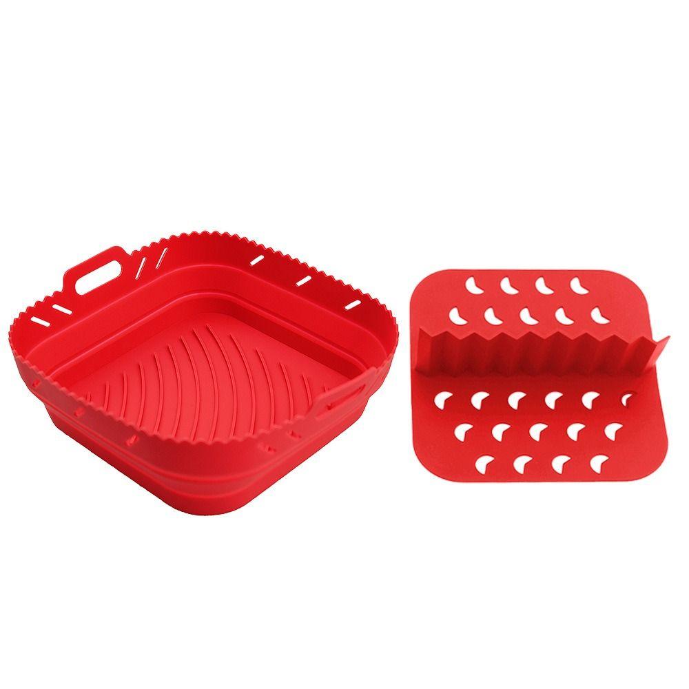 Foldable Silicone Air Fryer Trays Reusable Pot Oven Liner  Air Fryer Accessories