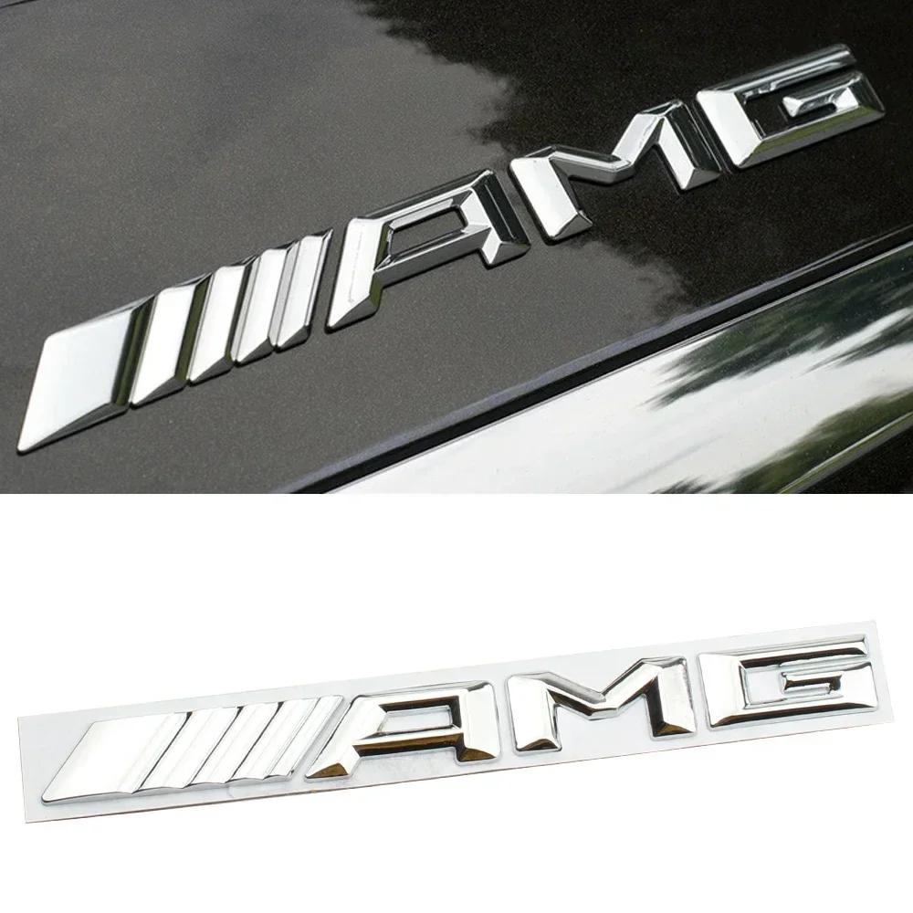 Bilklistremerke Ny 2026 For Benz AMG 2025 Nytt 3D Legeringslogo AMG Emblemer Bokstaver Bilbakluke Merke For Mercedes Benz W204 W205 W176 W17