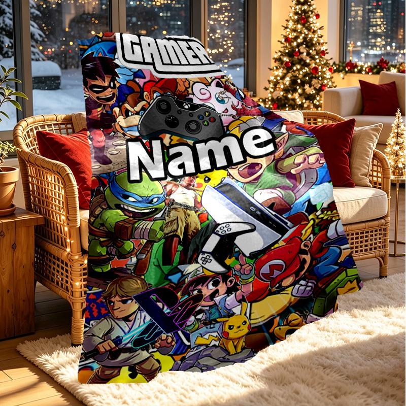 Custom Name Personalized Apex Legends Print Blanket, Home Decor, Bedroom, Sofa, Camping, Couch, Gifts for Birthday Christmas