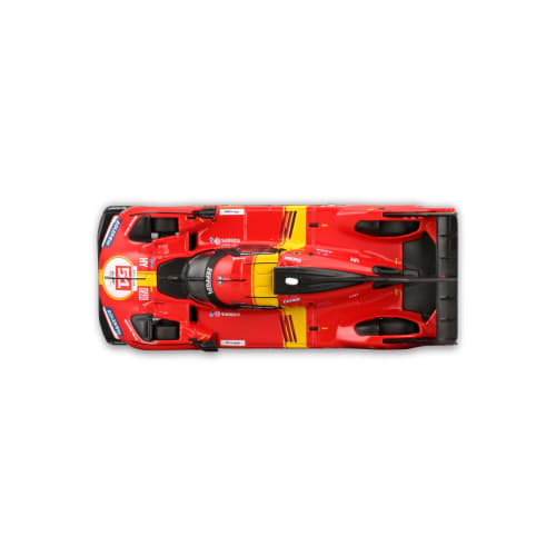 Bburago 1/43 Scale Diecast Model Car of the Ferrari 499P 3.0L Turbo V6 Team Ferrari AF Corse #51, 2023 Le Mans Winner, 18-36312